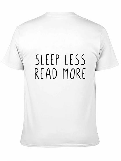 Sleep Less Read More Graphic Tee - Black