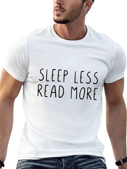 Sleep Less Read More Graphic Tee - Black