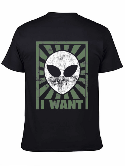 I Want Alien Graphic Tee - Black T-Shirt