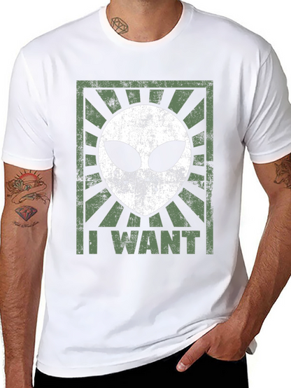 I Want Alien Graphic Tee - Black T-Shirt
