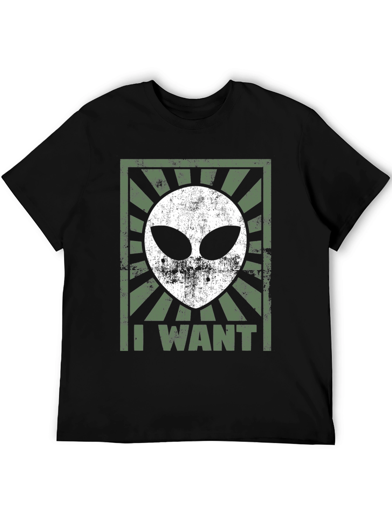 I Want Alien Graphic Tee - Black T-Shirt