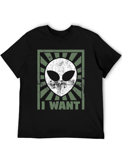 I Want Alien Graphic Tee - Black T-Shirt