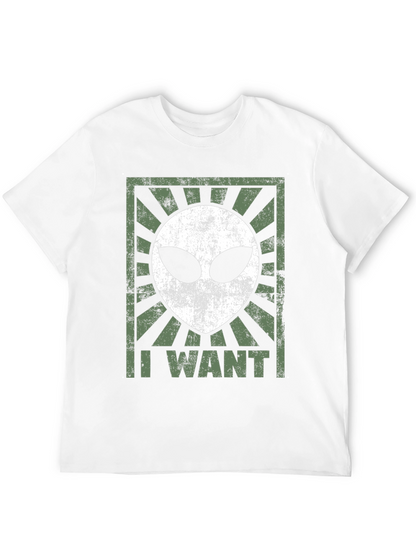 I Want Alien Graphic Tee - Black T-Shirt