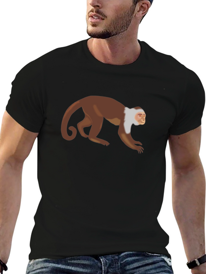 Monkey Graphic T-Shirt - Black Casual Tee