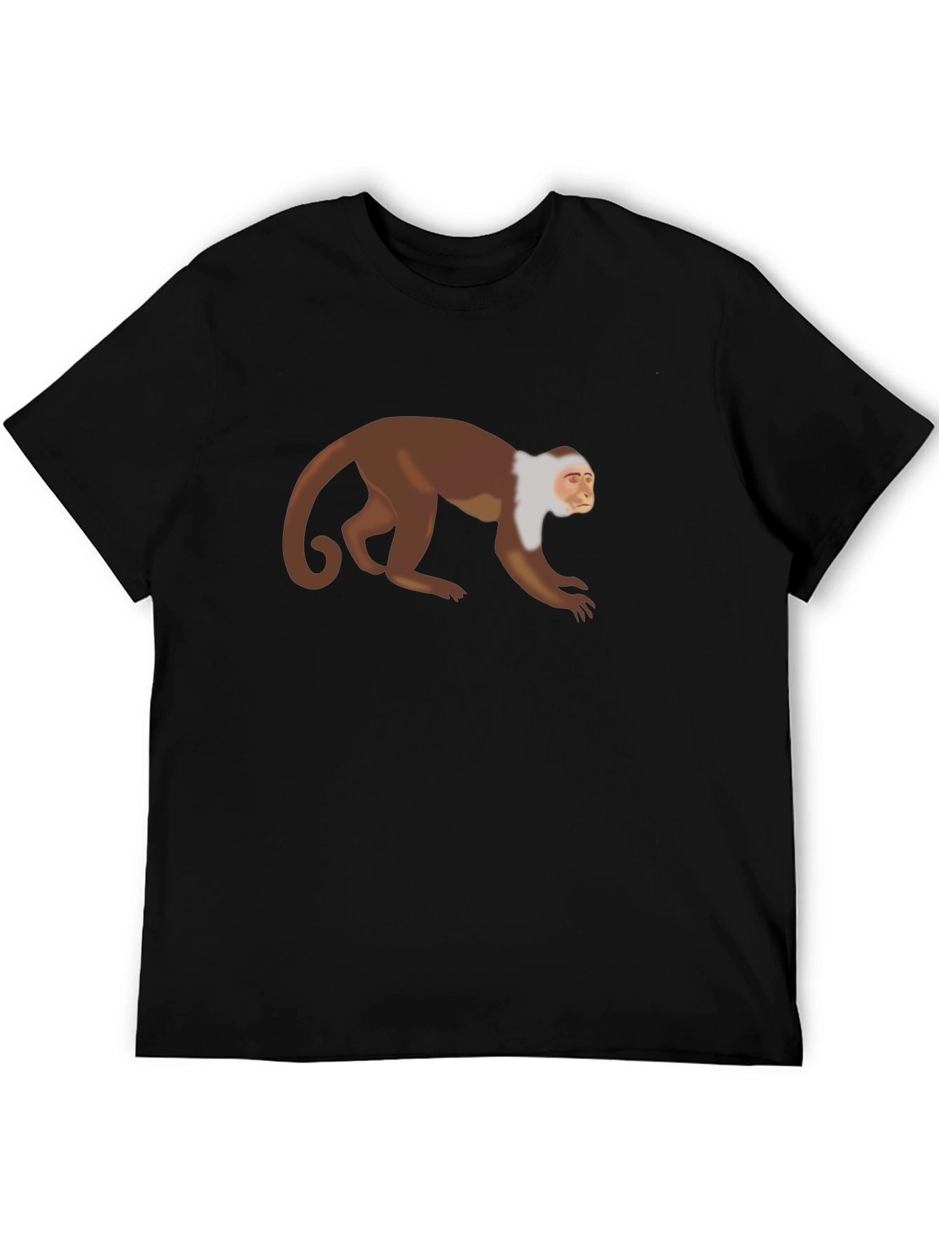 Monkey Graphic T-Shirt - Black Casual Tee