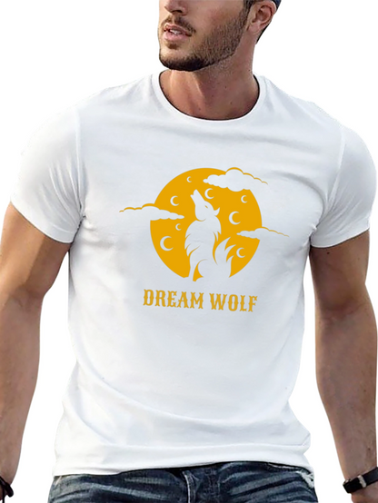 Dream Wolf Black T-Shirt - Nature Inspired Graphic Tee