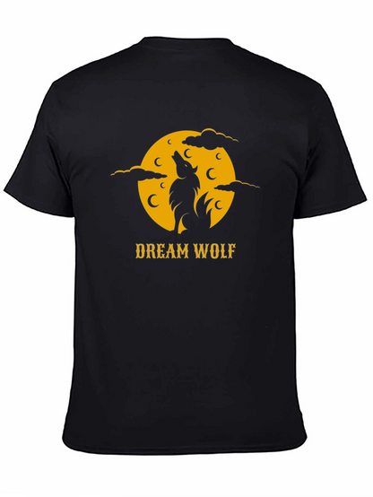 Dream Wolf Black T-Shirt - Nature Inspired Graphic Tee