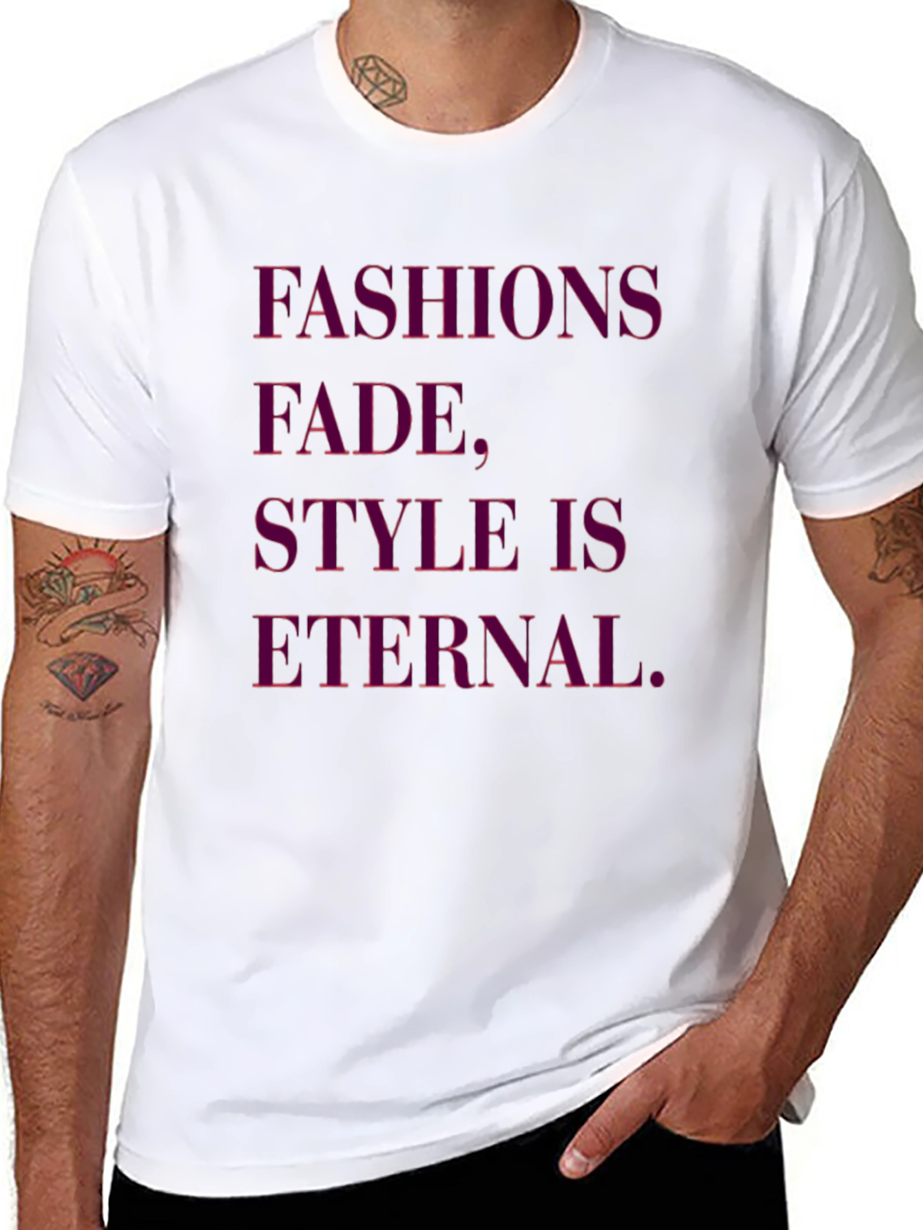Fashions Fade Style is Eternal Black Graphic Tee