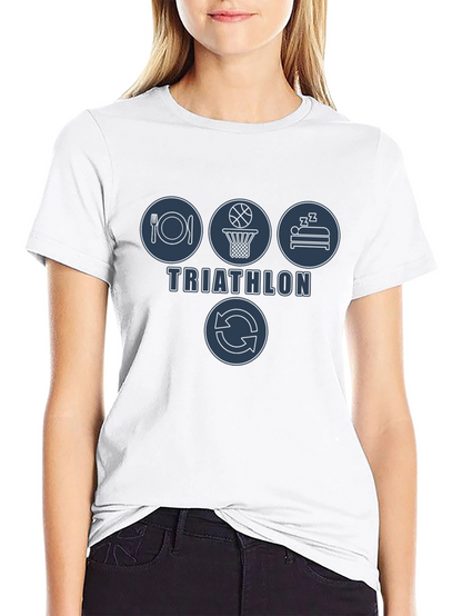 Triathlon Eat Sleep Basketball Repeat Mens T-Shirt