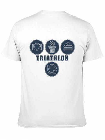 Triathlon Eat Sleep Basketball Repeat Mens T-Shirt