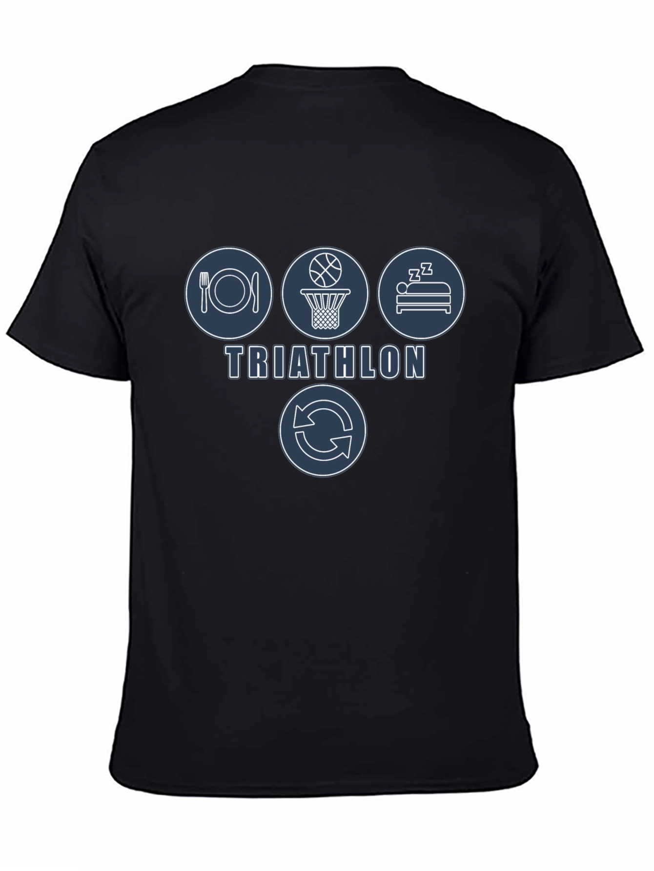 Triathlon Eat Sleep Basketball Repeat Mens T-Shirt