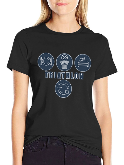 Triathlon Eat Sleep Basketball Repeat Mens T-Shirt