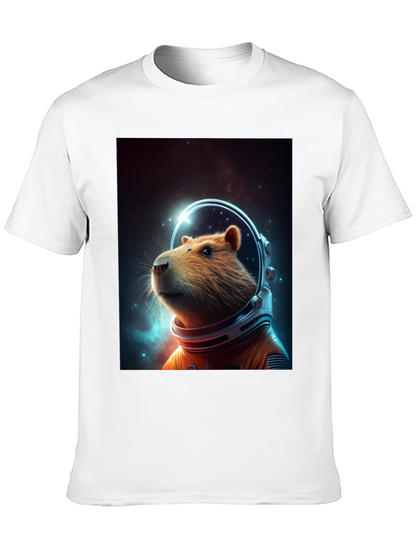 Capybara Astronaut T-Shirt - Space Rodent Tee