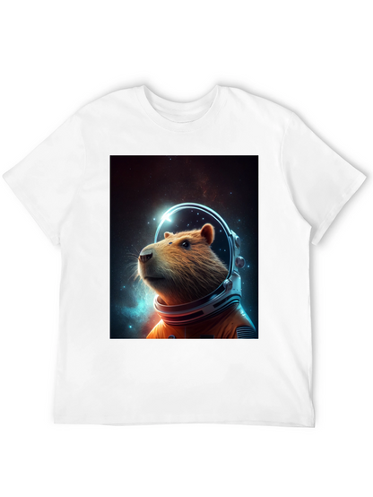 Capybara Astronaut T-Shirt - Space Rodent Tee