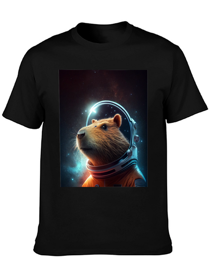 Capybara Astronaut T-Shirt - Space Rodent Tee