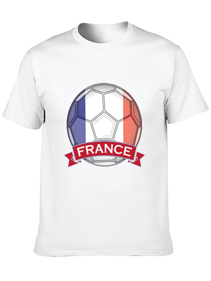 France Soccer Ball T-Shirt - Black Graphic Tee