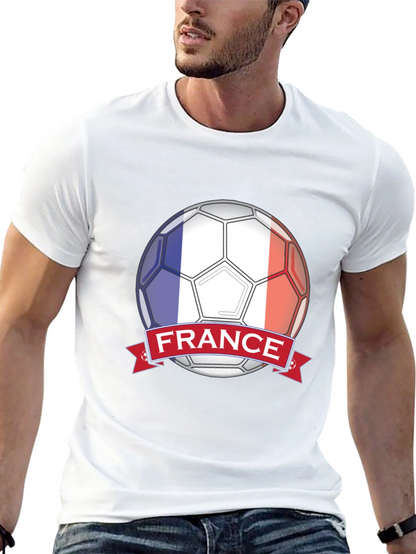 France Soccer Ball T-Shirt - Black Graphic Tee