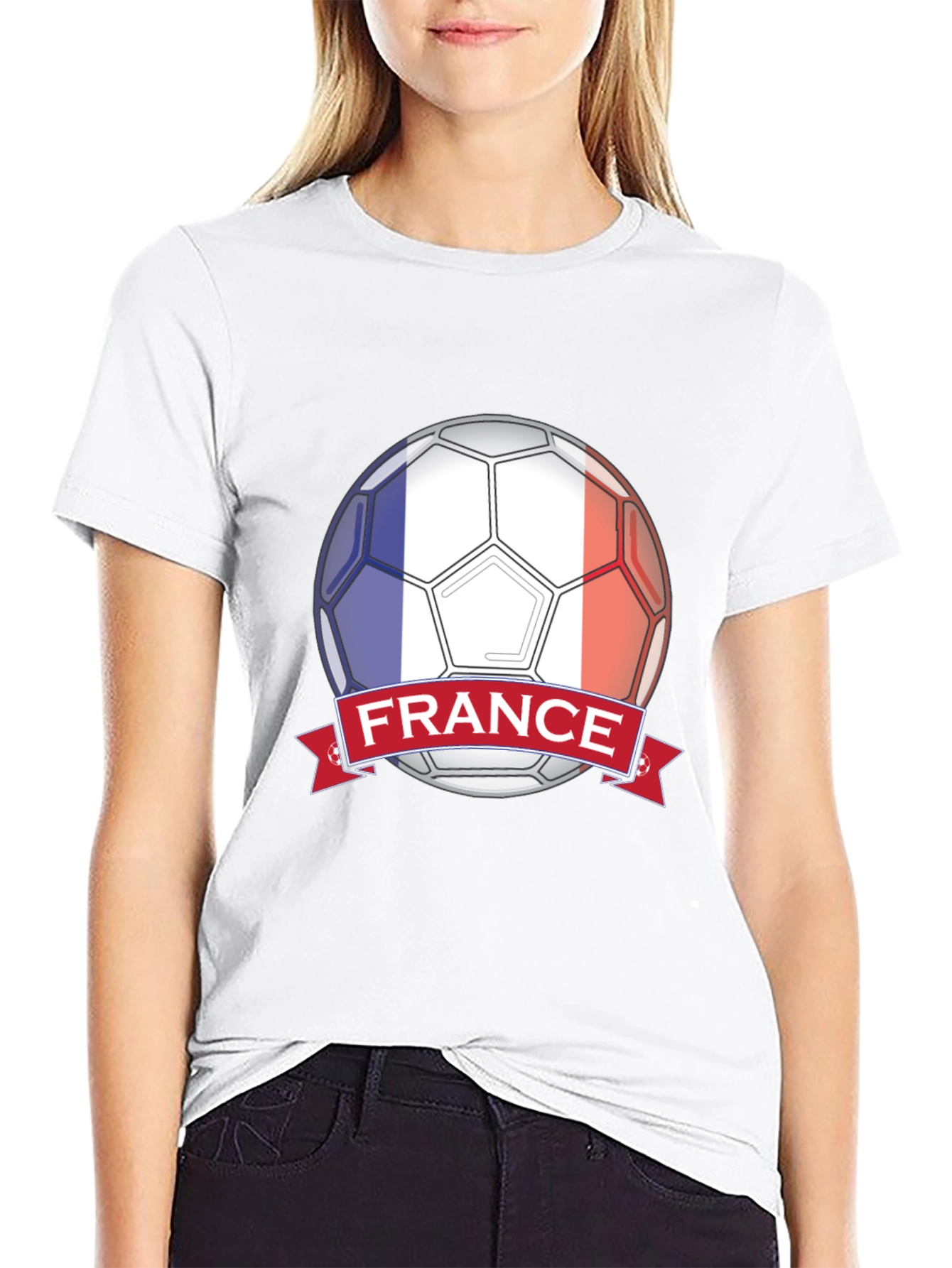 France Soccer Ball T-Shirt - Black Graphic Tee
