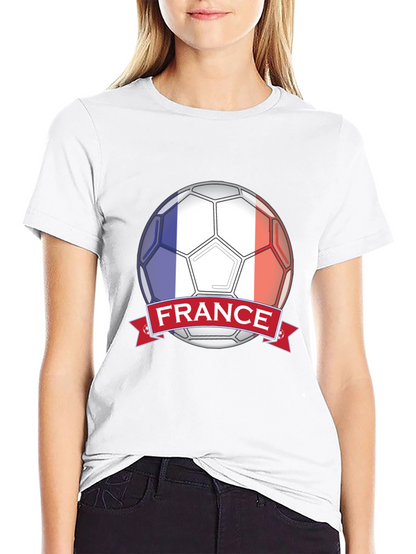 France Soccer Ball T-Shirt - Black Graphic Tee