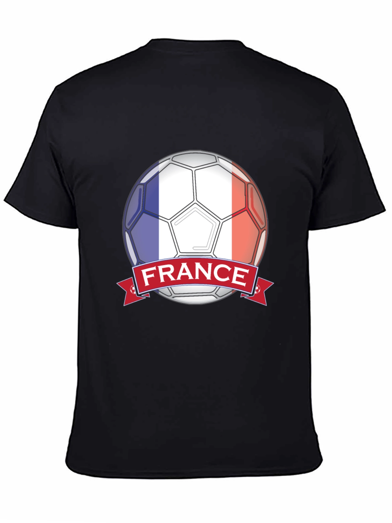 France Soccer Ball T-Shirt - Black Graphic Tee