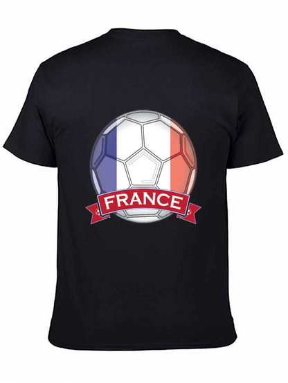 France Soccer Ball T-Shirt - Black Graphic Tee