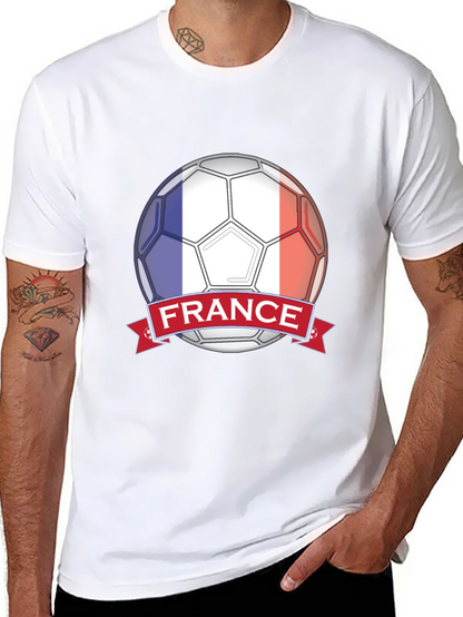 France Soccer Ball T-Shirt - Black Graphic Tee