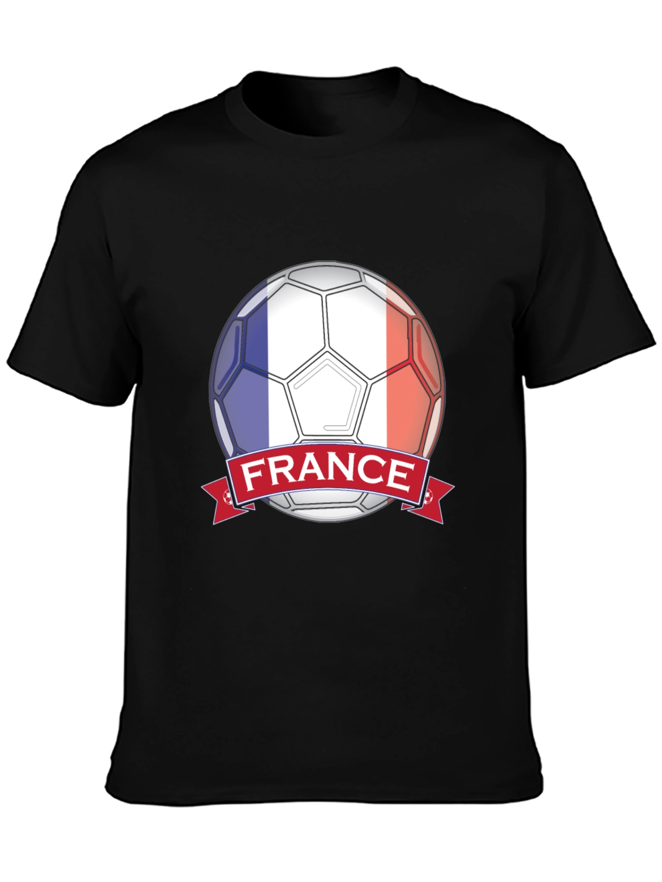 France Soccer Ball T-Shirt - Black Graphic Tee