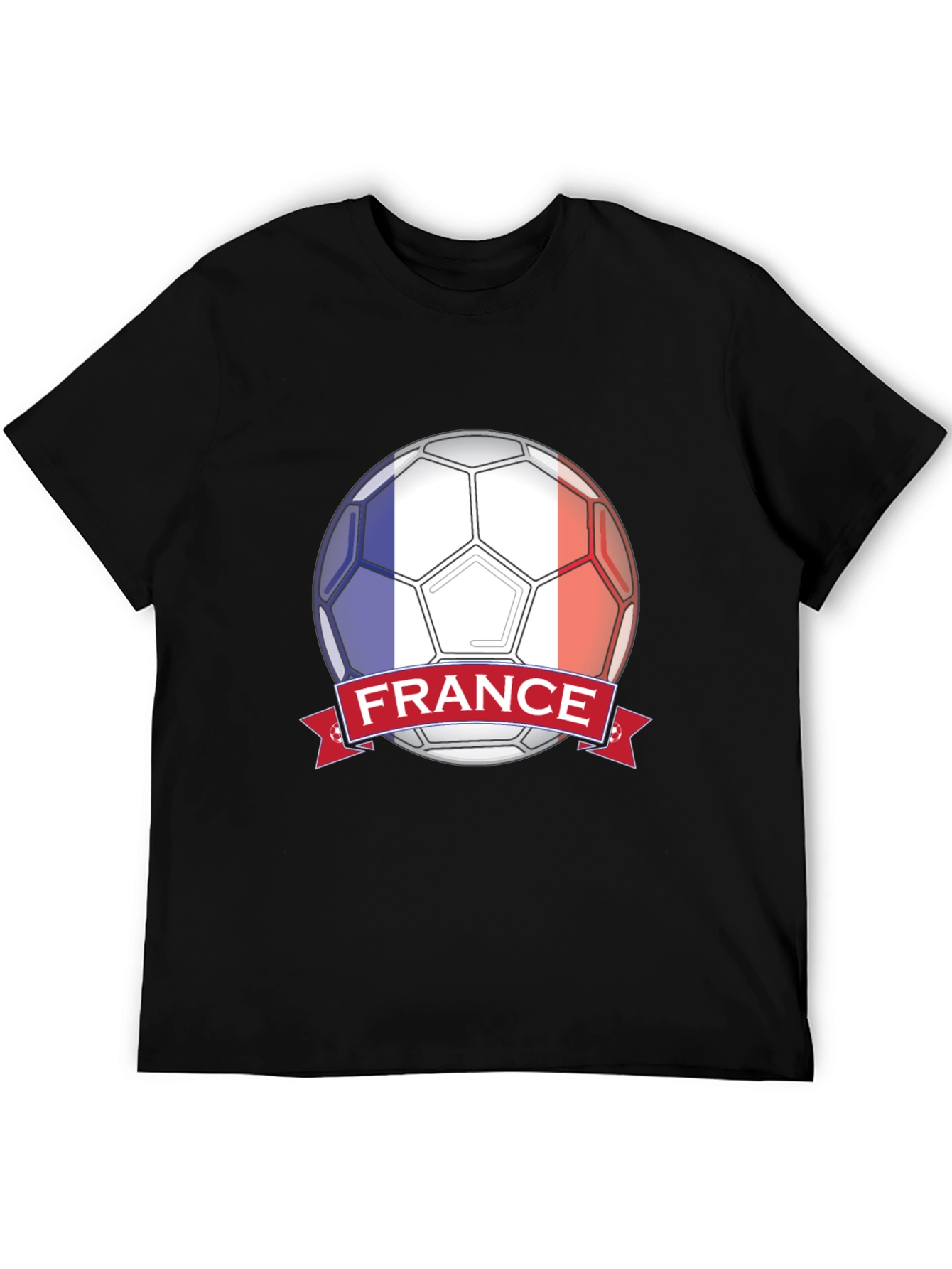 France Soccer Ball T-Shirt - Black Graphic Tee