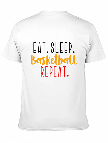 Eat Sleep Basketball Repeat Graphic Tee