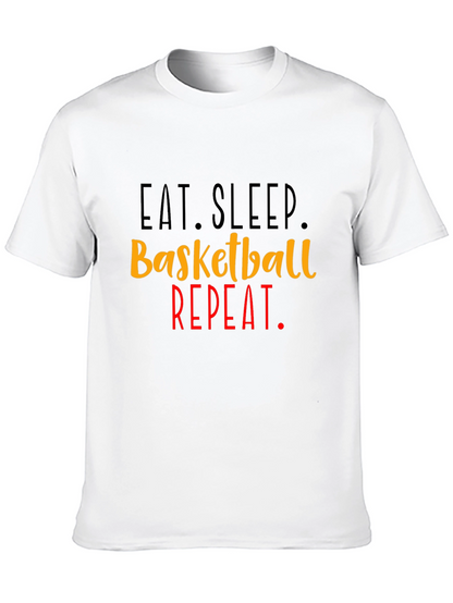 Eat Sleep Basketball Repeat Graphic Tee