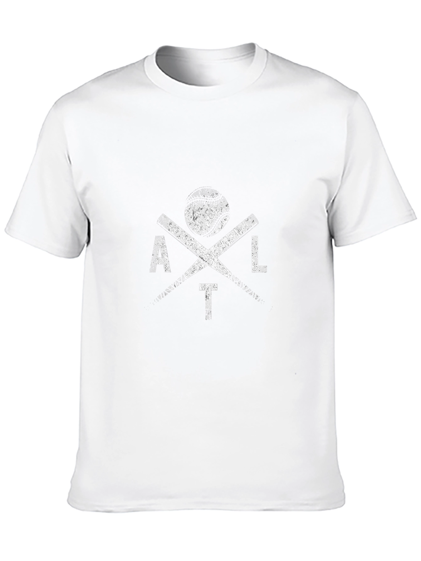 Distressed ATL Baseball Graphic T-Shirt