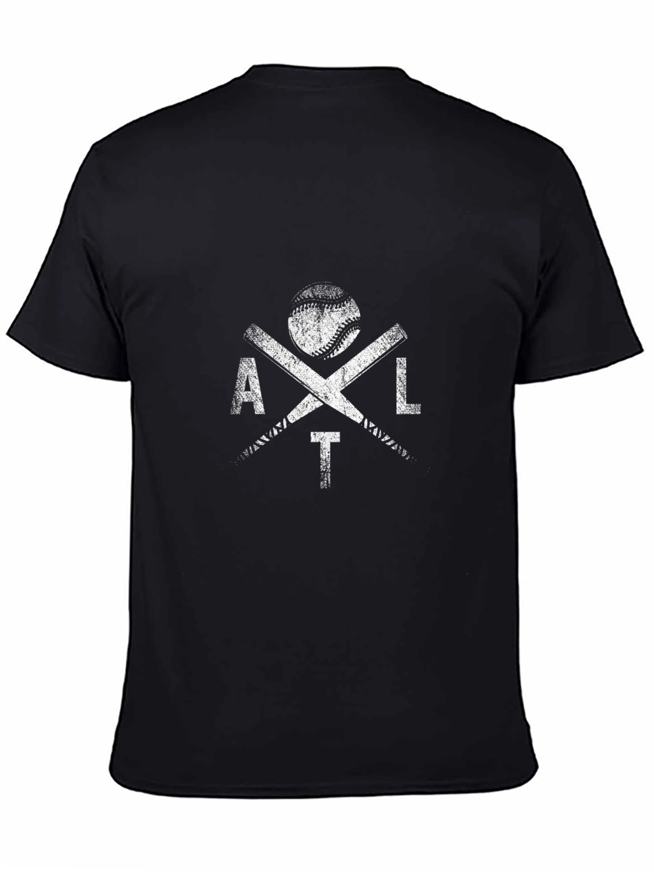 Distressed ATL Baseball Graphic T-Shirt
