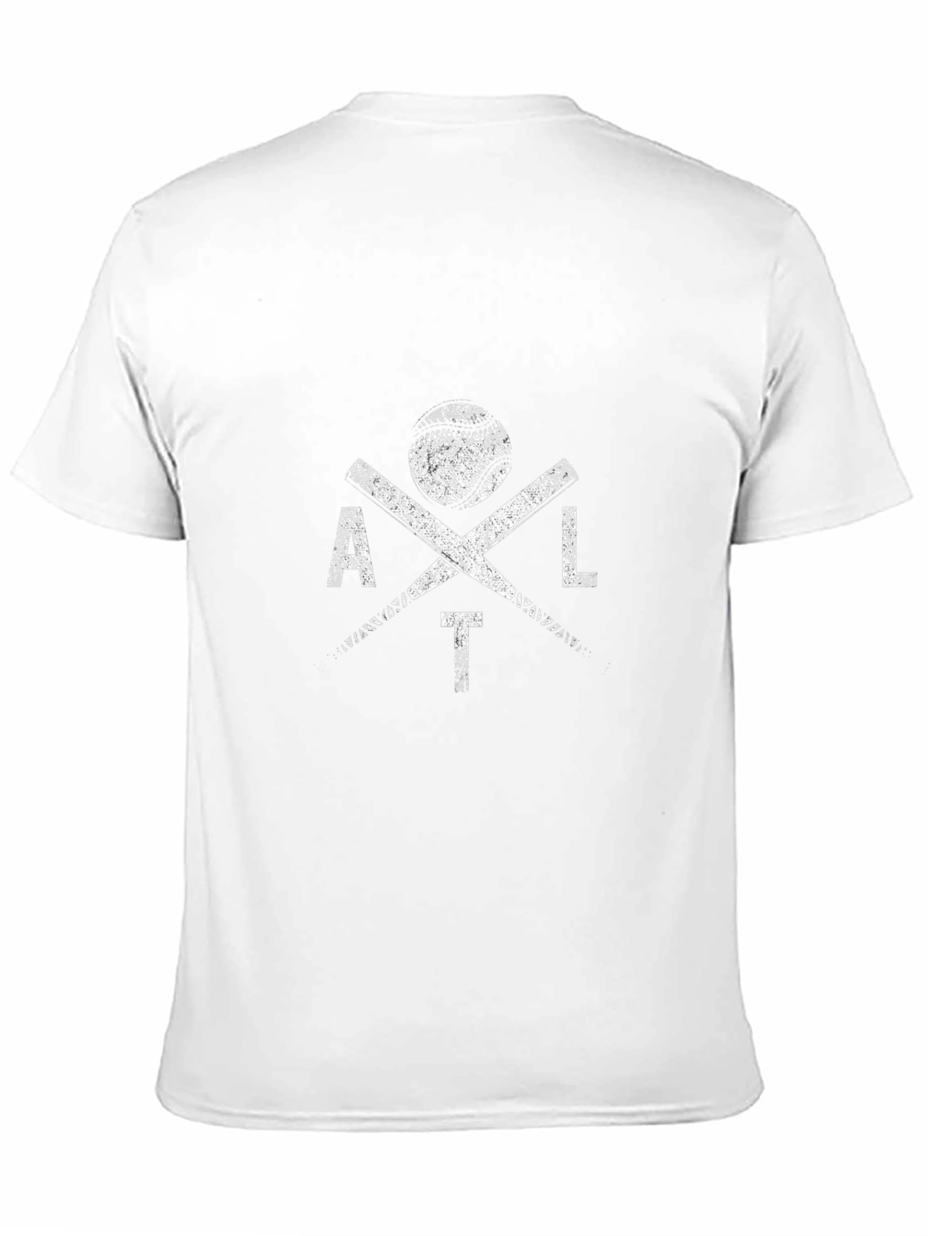 Distressed ATL Baseball Graphic T-Shirt