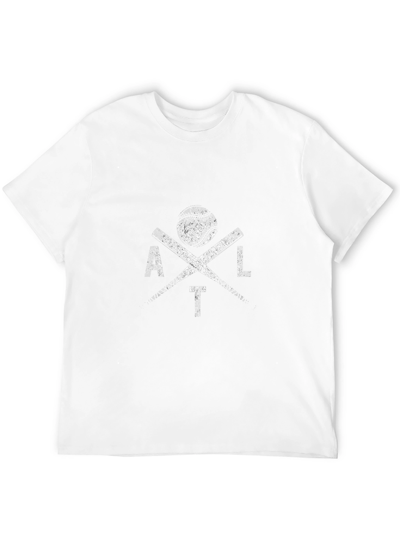 Distressed ATL Baseball Graphic T-Shirt