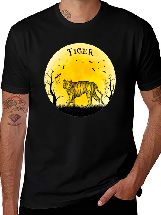 Tiger Moon Graphic Black T-Shirt