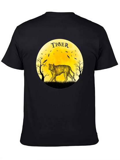 Tiger Moon Graphic Black T-Shirt