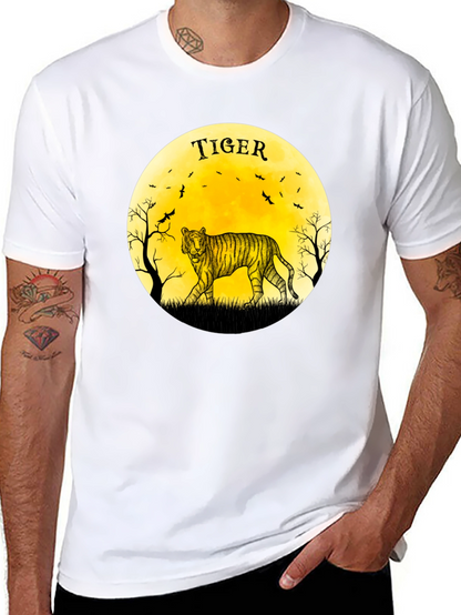 Tiger Moon Graphic Black T-Shirt