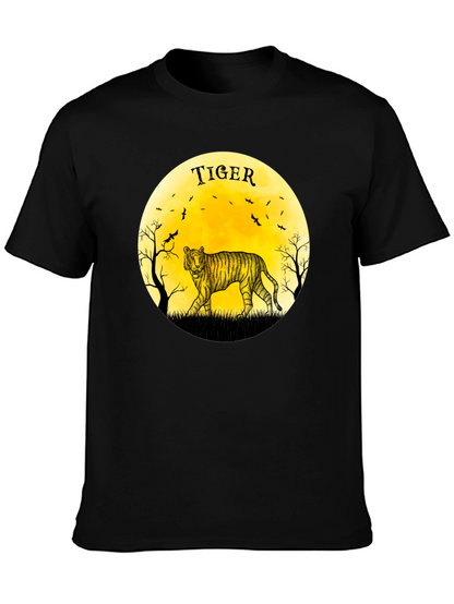 Tiger Moon Graphic Black T-Shirt