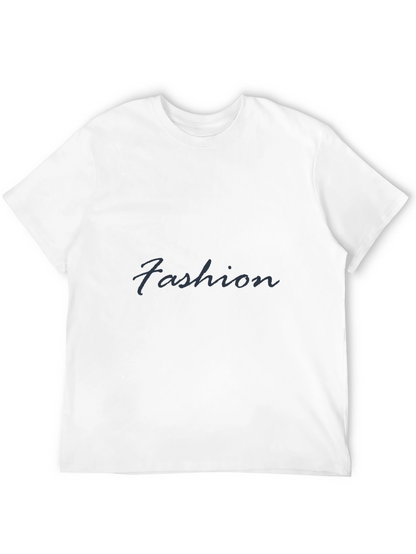 Fashion Mens Black Crew Neck T-Shirt