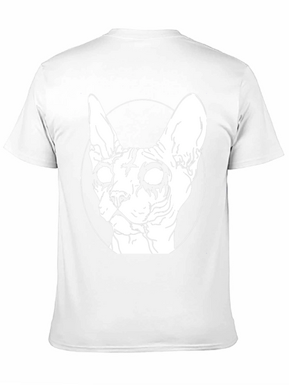 Gothic Cat Graphic T-Shirt - Black