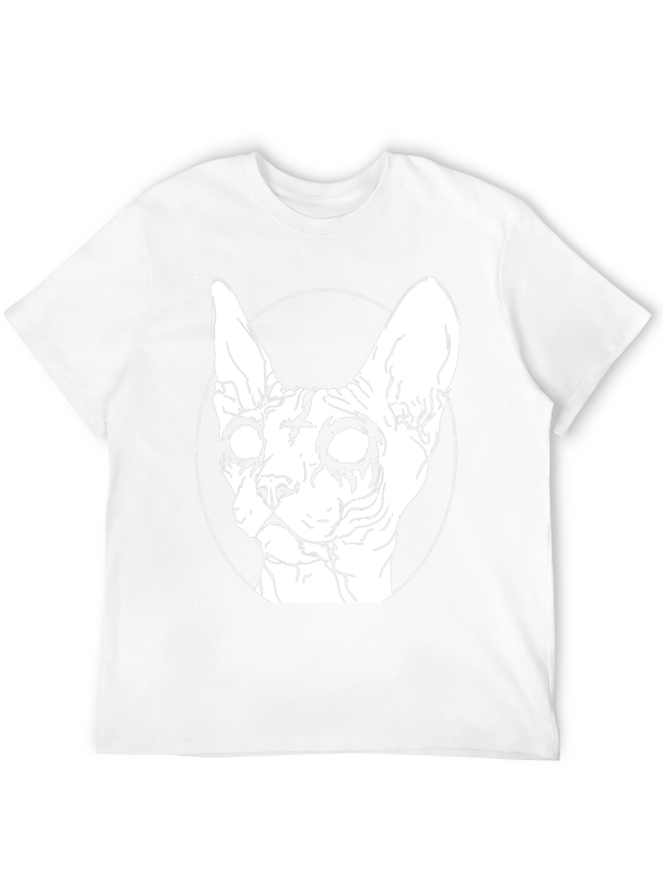 Gothic Cat Graphic T-Shirt - Black