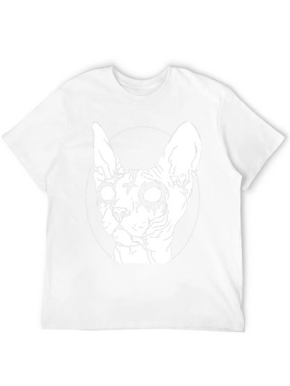 Gothic Cat Graphic T-Shirt - Black