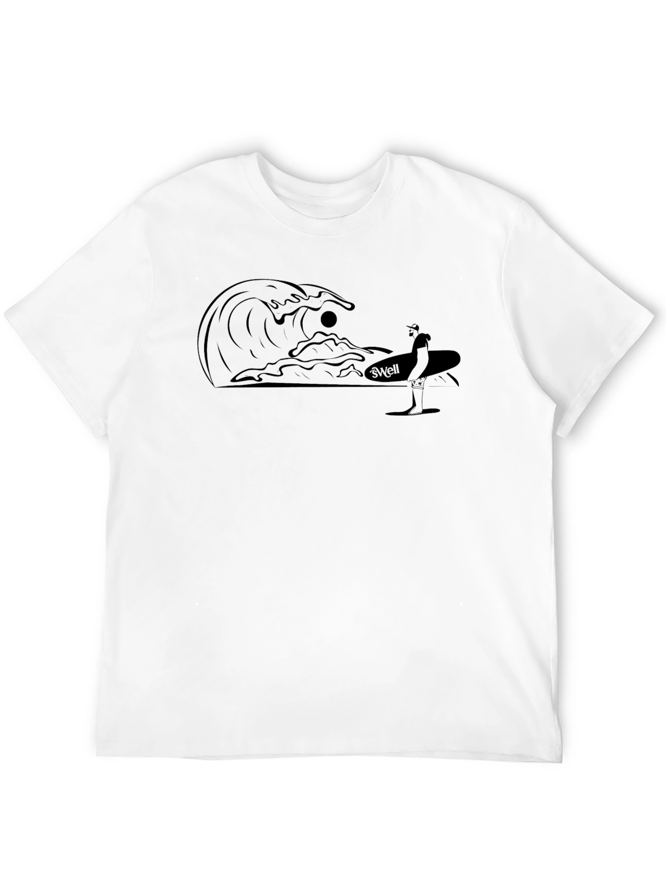 Mens Black Surfer Graphic Tee