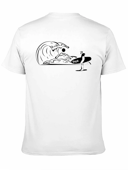 Mens Black Surfer Graphic Tee