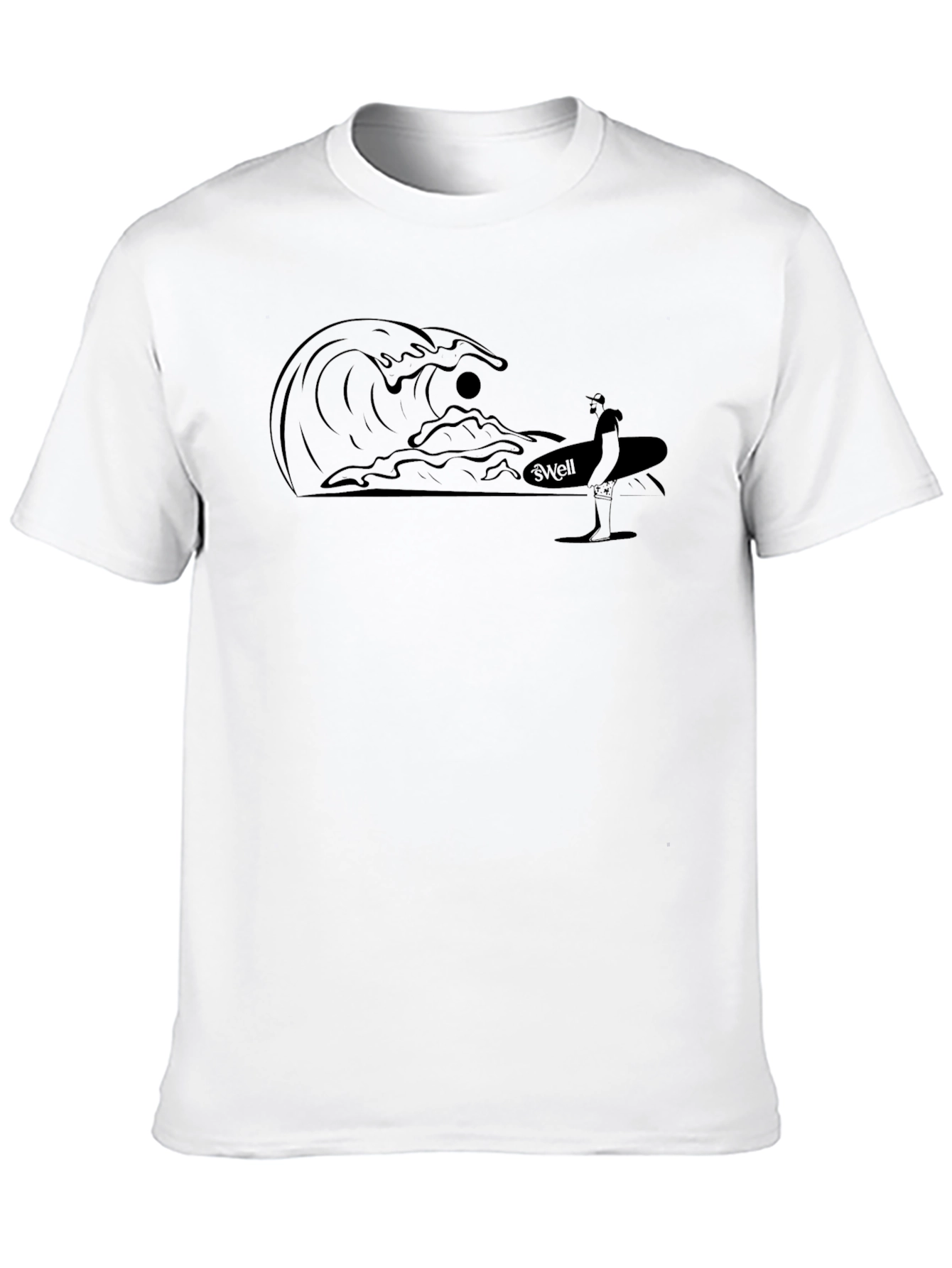 Mens Black Surfer Graphic Tee