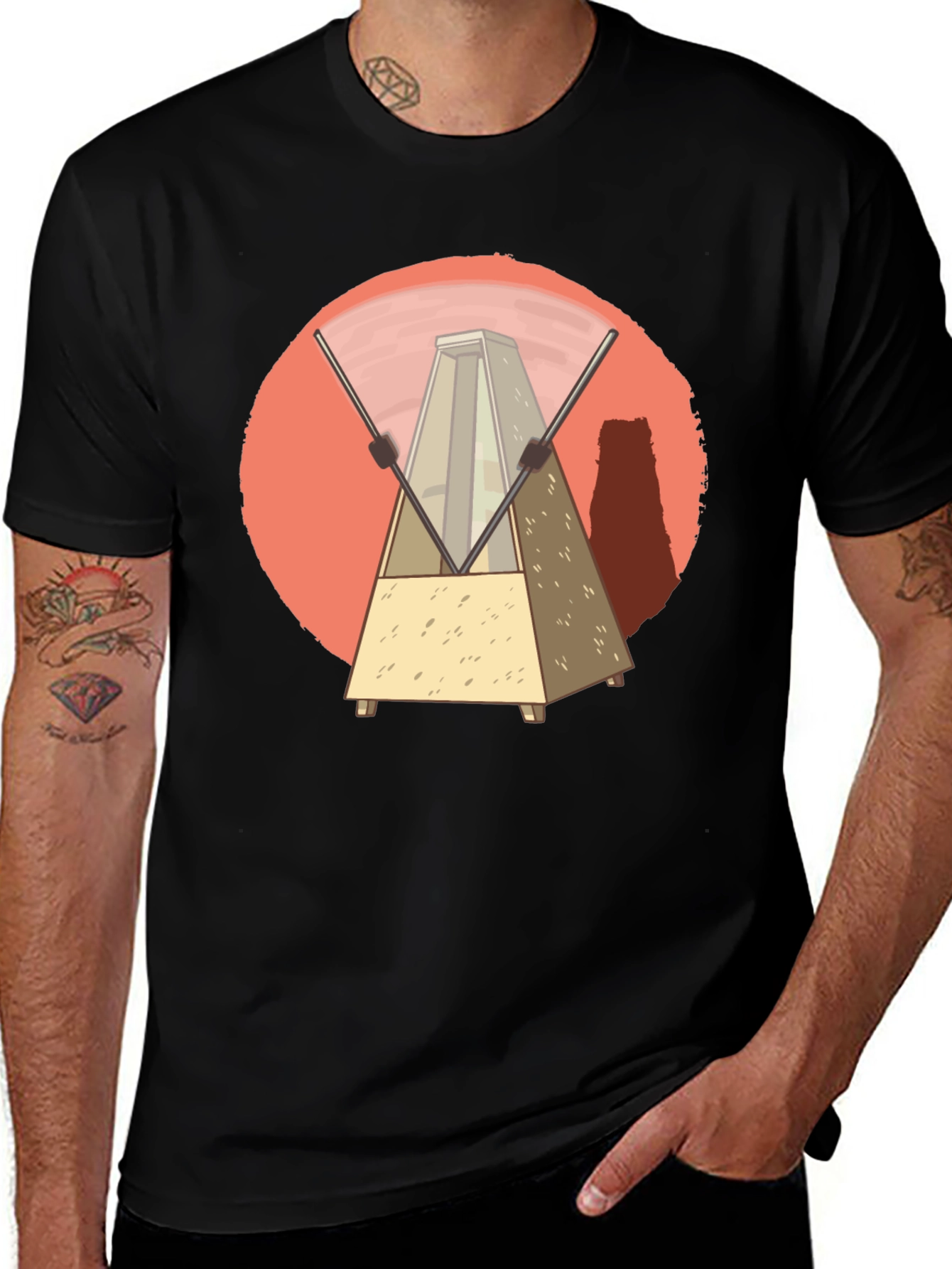 Metronome Graphic Tee - Unique Music Lover Design