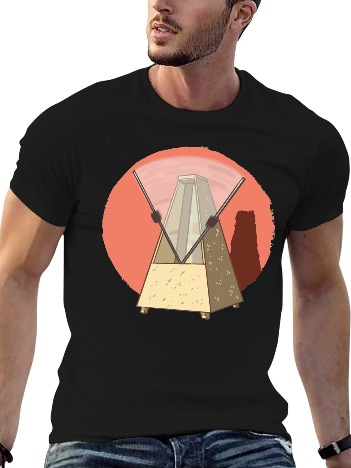Metronome Graphic Tee - Unique Music Lover Design