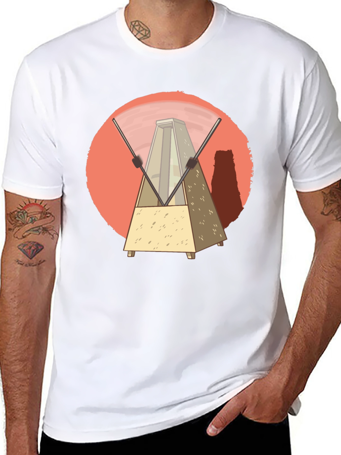 Metronome Graphic Tee - Unique Music Lover Design