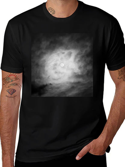 Moonlit Night Graphic Tee - Black
