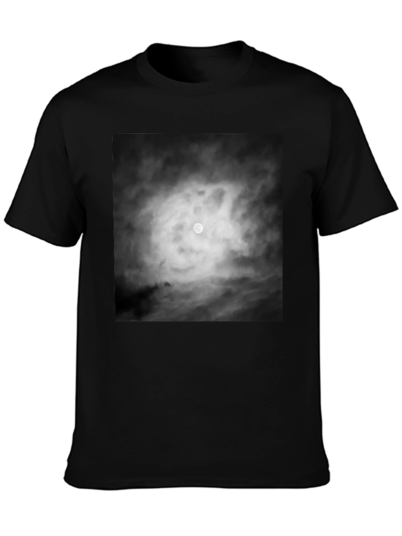 Moonlit Night Graphic Tee - Black